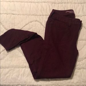 Maroon AE jeggings